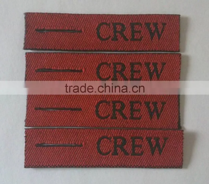 Custom woven label zipper pull with customer's logo