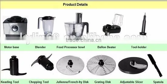 Hot Sale Stainless Steel 3in1 Multi Food Processor