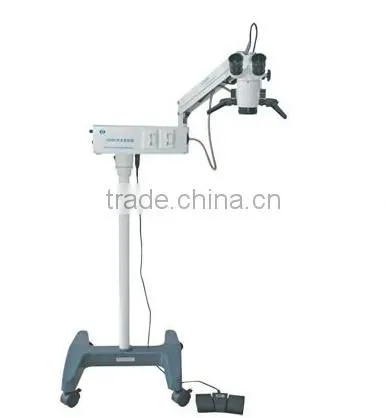 Simple coaxial illumination Operational Ophtalmic microscope for one man