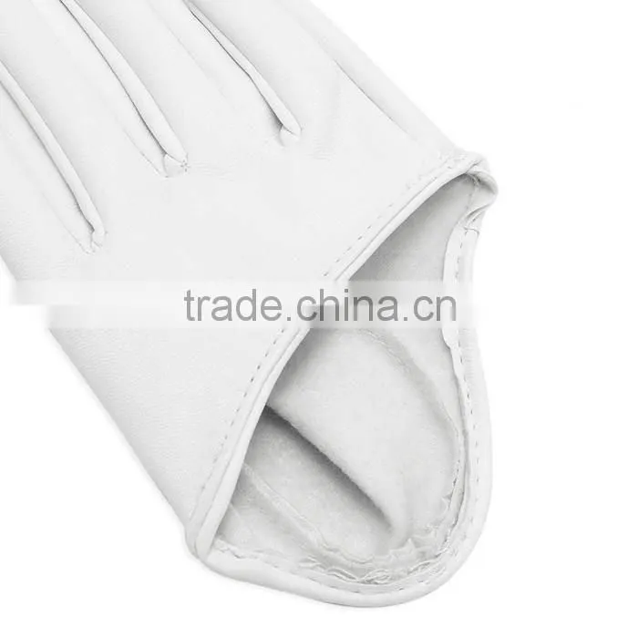 pu dress leather half gloves