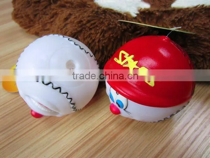 funny toy balls pvc 7.5cm,louder squeaker,pet toy,pet,lovely design and soft material