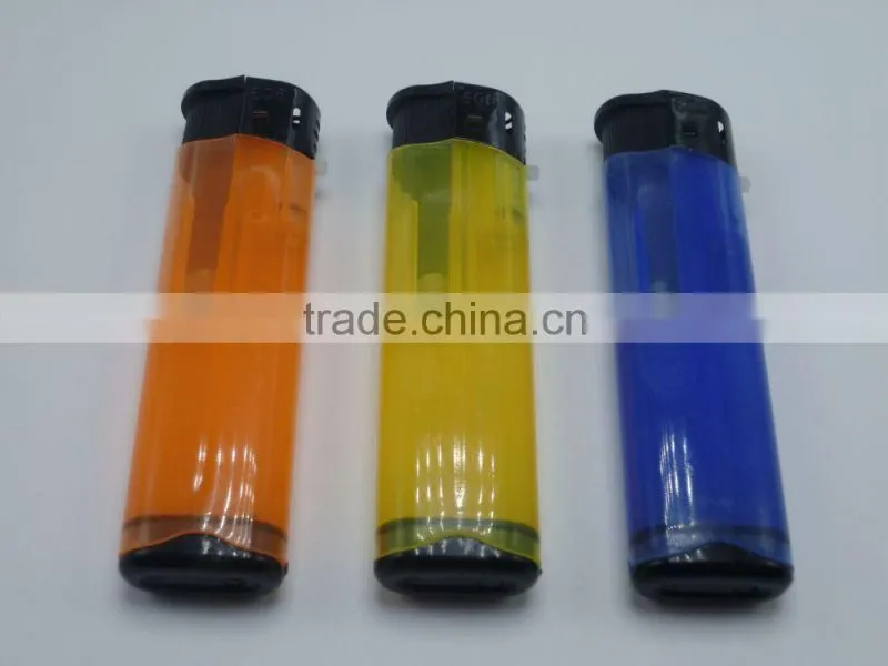 2016 translucent hot sale disposable electronic colorful lighter