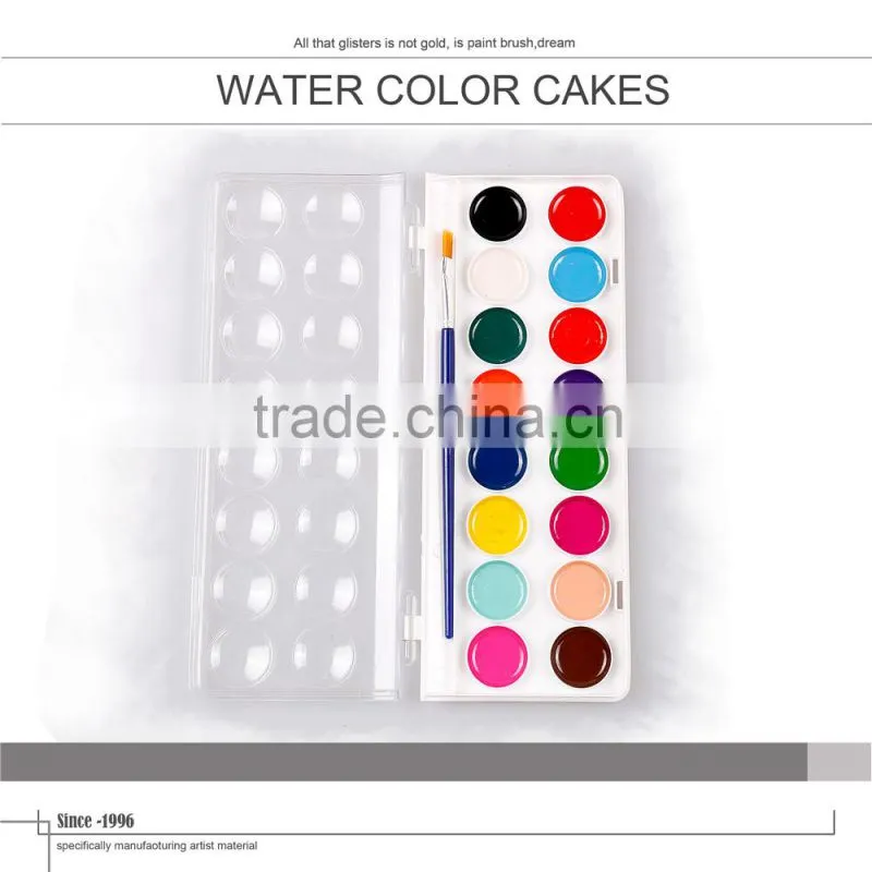 Promotion 16 Colors Dry Water Color Paint Cakes