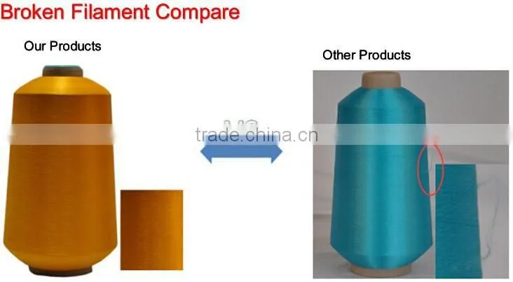 100D/37F twisted Polyester high stretch yarn RW for weaving
