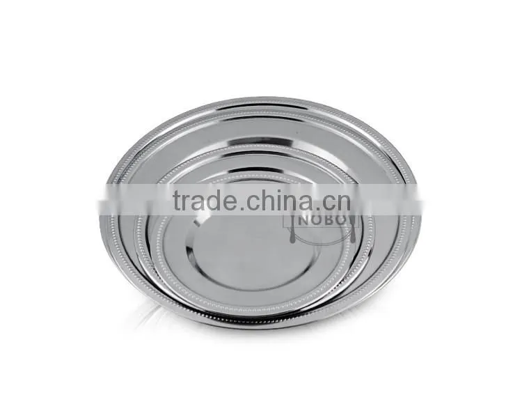 Shiny Round Shape Stainless Steel Wedding Charger Plates