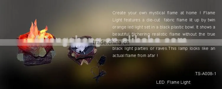 Halloween Decor fake camfire wood led flame decoration lamp