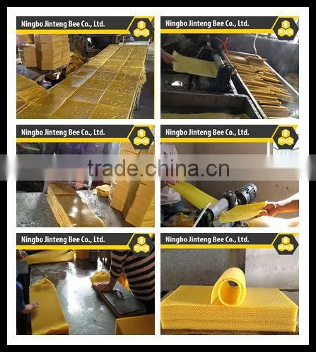 yellow beeswax foundation sheet for candle