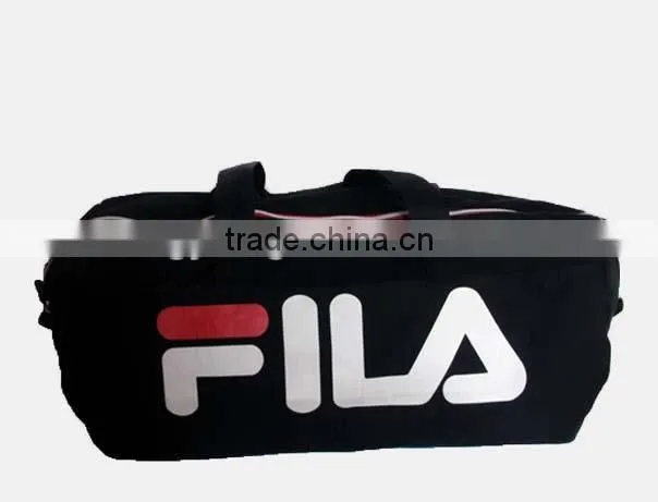 Manufacturer black knit travel sport tote bag with customize logo