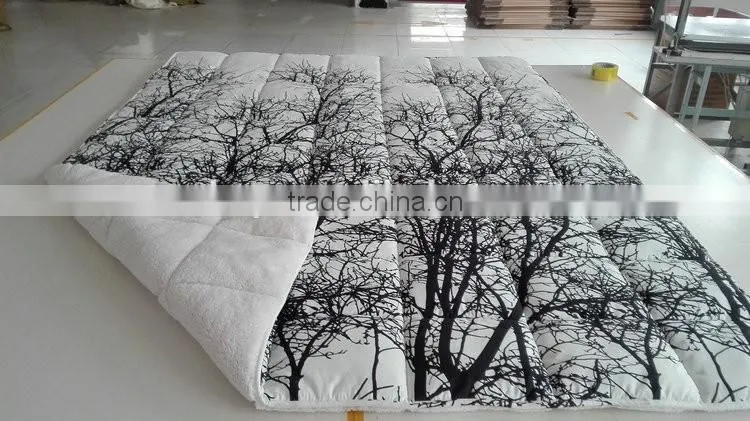 Best products printed microfiber quilt, Lamb Fleece Quilt from china online shopping