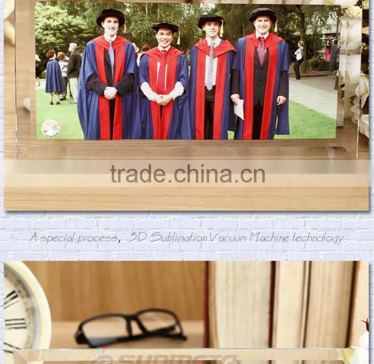 hot sale sunmeta sublimation glass photo frame with display stand BL-08