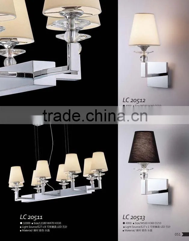 Concise indoor pendant lamp with lampshade/fiber optic chandelier