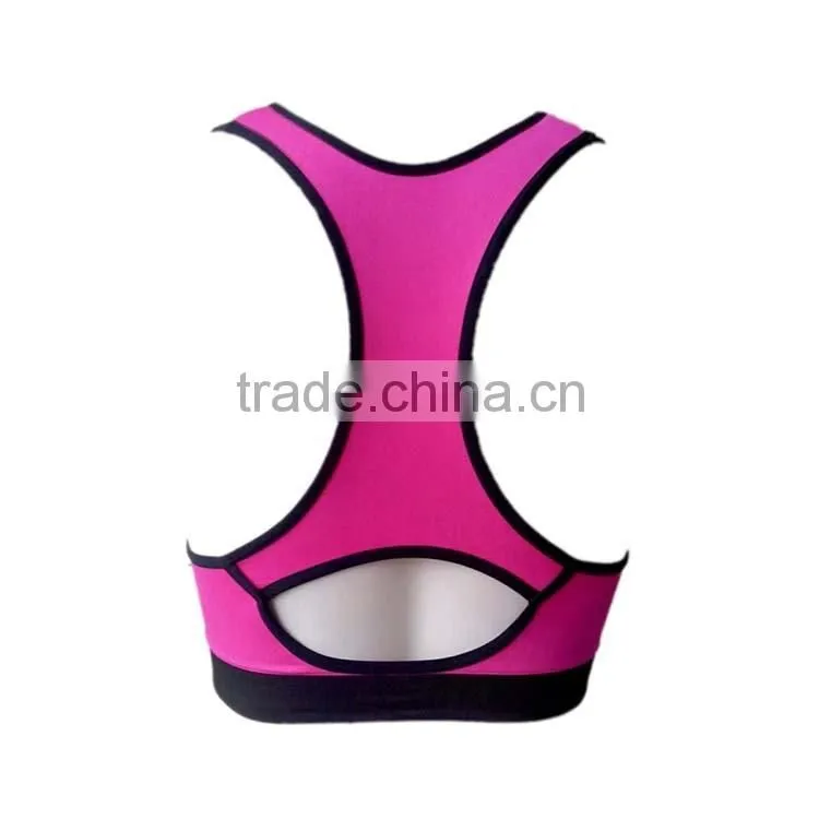 OEM Service Custom Sublimation Seamless Yogawear Hollow-out Back Fitness Running Ladies Sports Bra