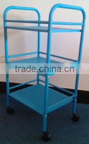 Blue removable 3 tier metal storage shelf
