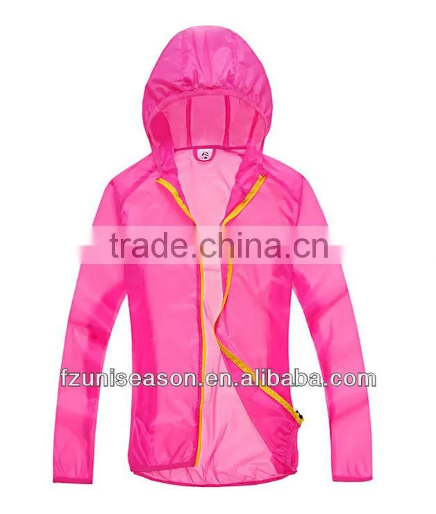 Waterproof mens nylon windbreaker jackets purple