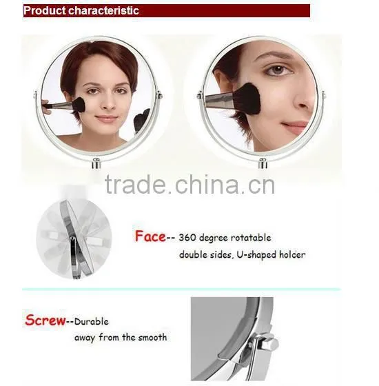 High quality Rectangle brass chromed foldable wall mirror