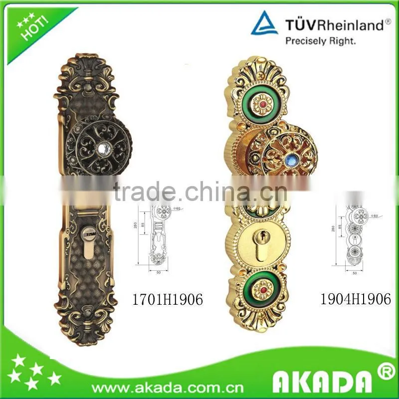 Zinc Alloy Door Handle locksets On Plate 1702H1702