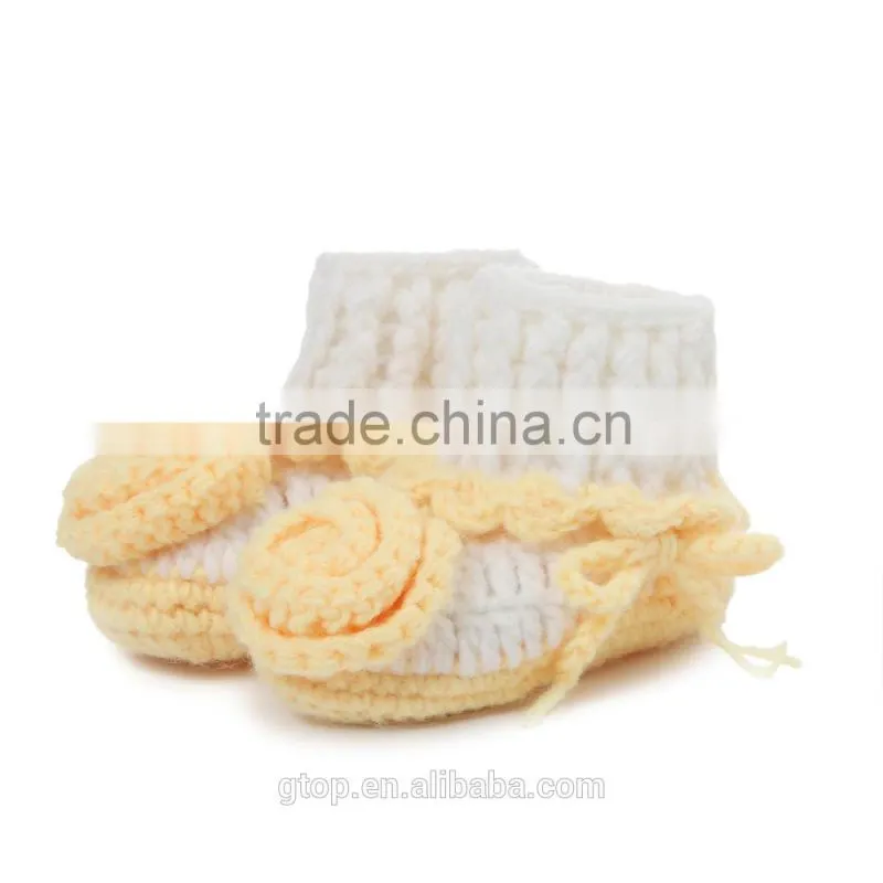 Baby Handmade Crochet Boots Shoes Supplier for 1-10 months old B-0013