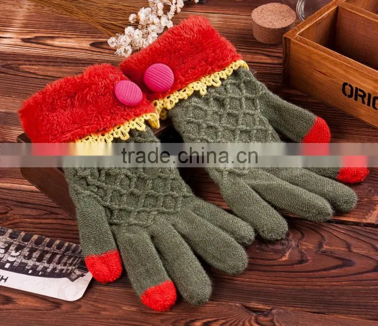 Best Seller Colourful Design Touch Screen Gloves For Christmas