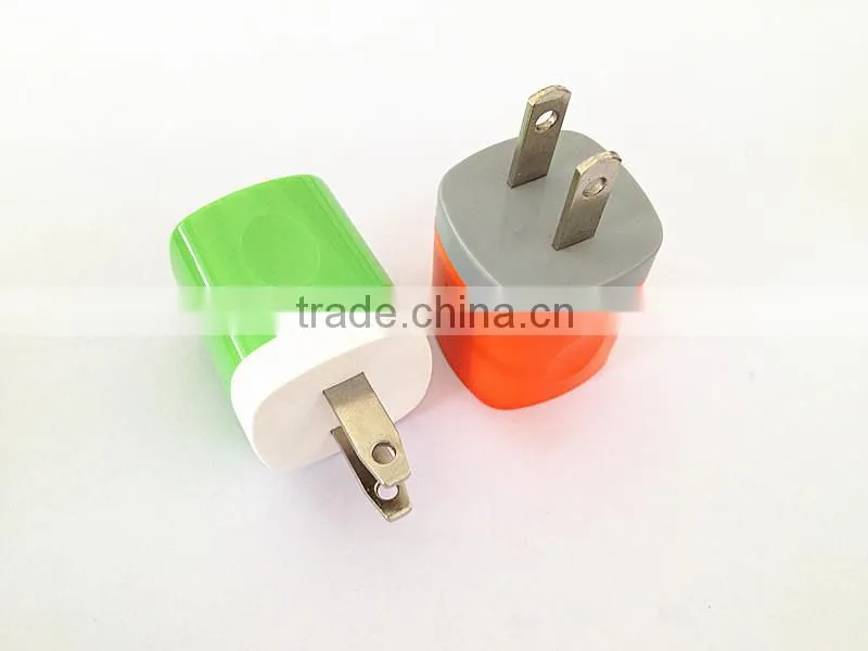 High quality 1A/1.5A 110V USB travel adapter charger with IC smart chip for mobile cell phone
