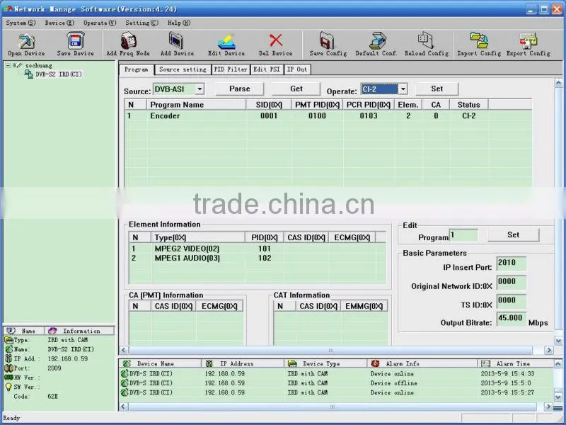 Professional DVB-S2 Demodulator /DVB S2 IP IRD with 2 CI
