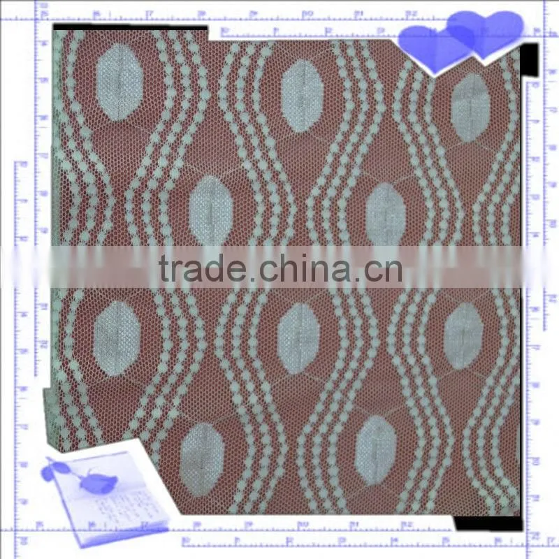 75% Nylon with 25% Spandex dot lace fabric for wedding headdress