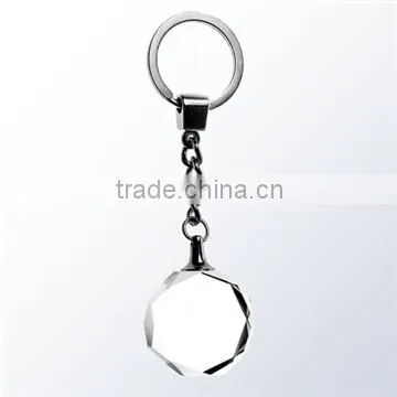 Crystal ball Led crystal light keychain 3d laser engraved keychain