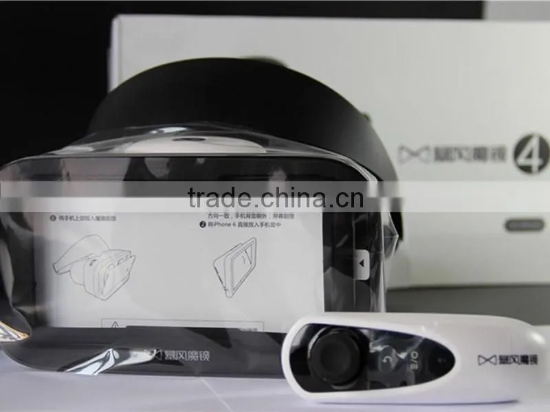 baofeng 4.0Virtual Reality 3D glasses a black helmet VR goggles for 4.7-5.5 inch Smartphones With Remote Control