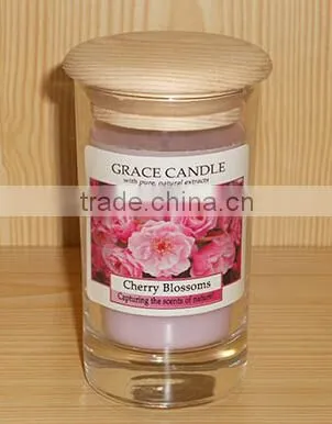 glass jar scented candle for wedding party or house decoration