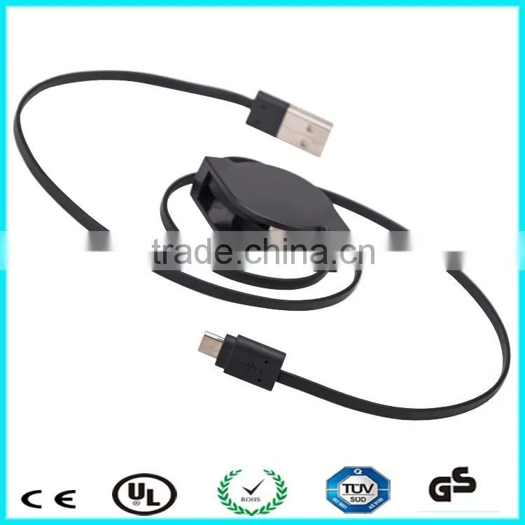 Colorful casing 85cm usb to micro retractable cable