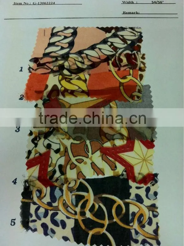 US$ 1/M up Chiffon Print Fabric Textile Stock Stocklot:G13062224