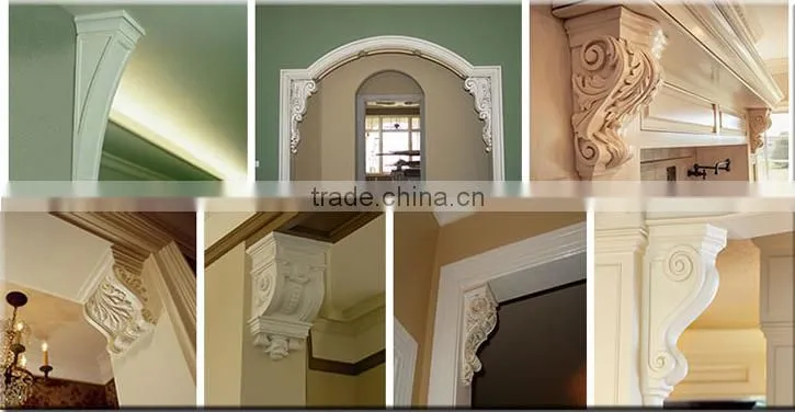 HG5277pu polyurethane foam moulding/pu ornament moulding/pu corbel moulding
