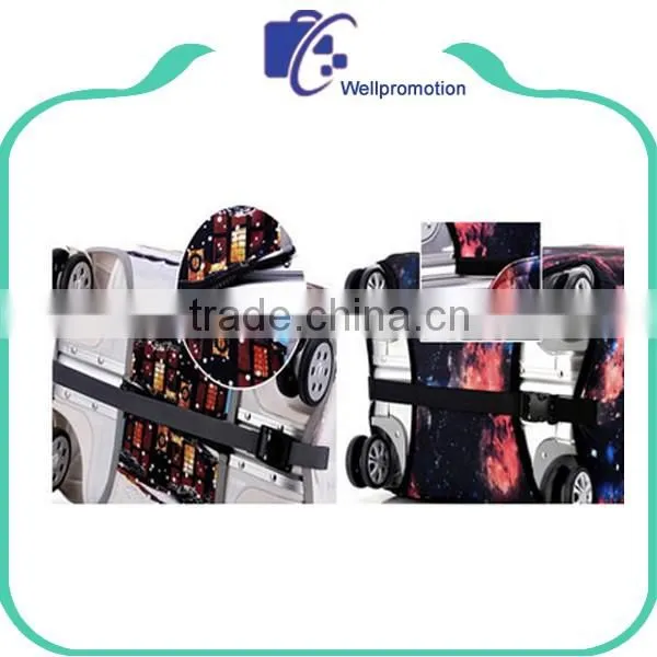 Custom elastic waterproof protective luggage cover spandex
