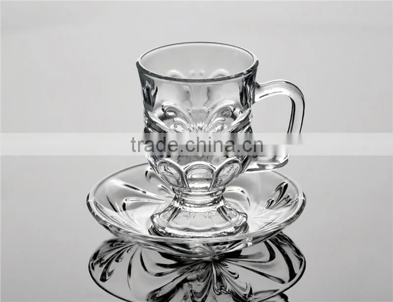 China goods wholesale, tea cups saucer set, Crystal glassware