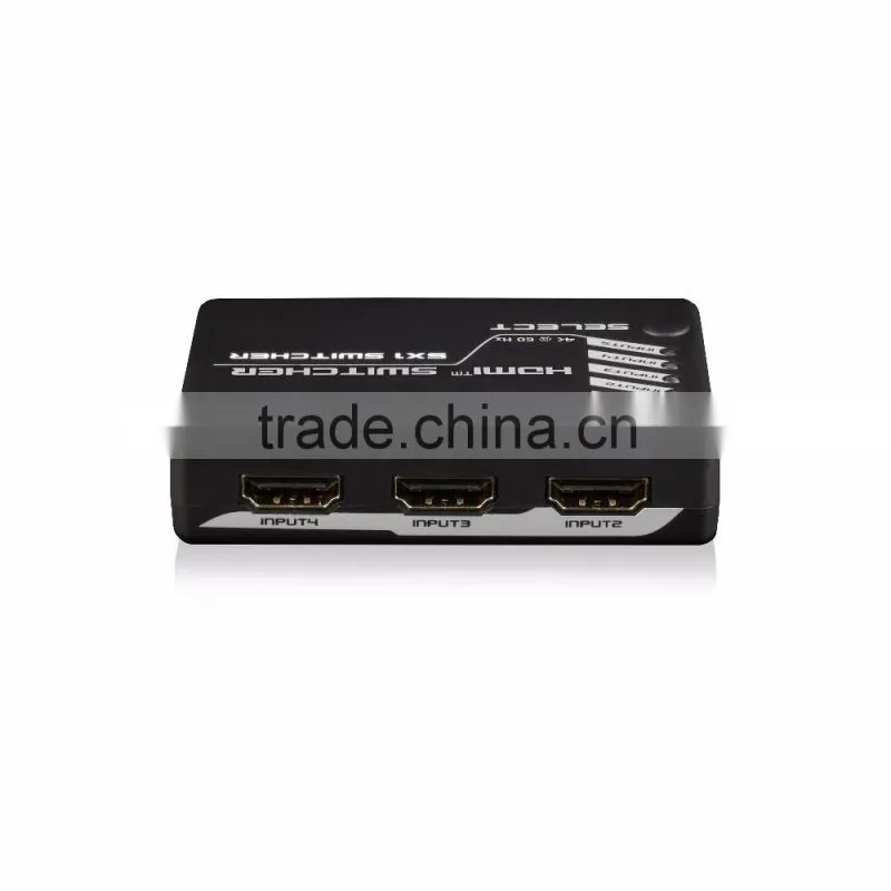 electronics 5 port hdmi switch v2.0 5x1 hdmi switch support 4kx2k@60Hz made in China