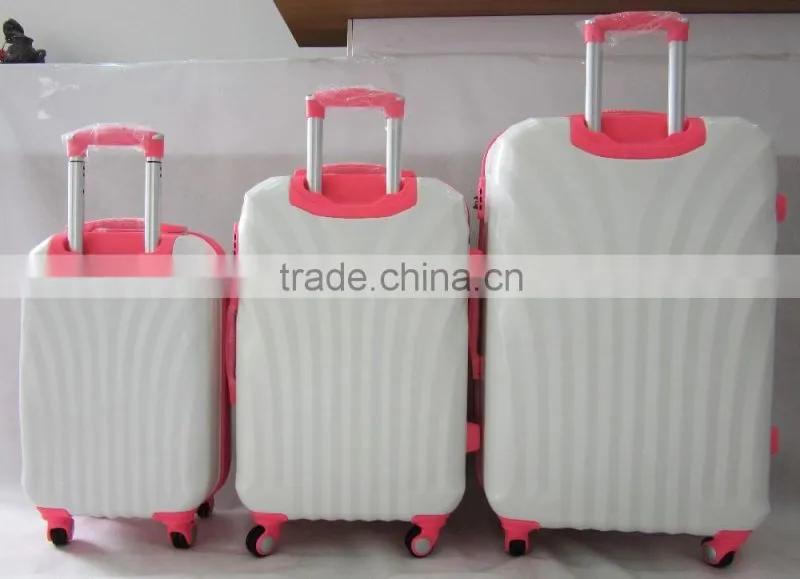 Beautiful eliment shinny ABS+PC fashion trolley luggage