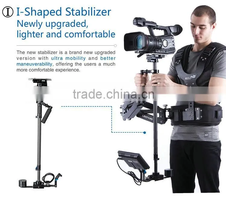 Wondlan Leopard 3 Dual-arm Steadycam Vest and I-shaped Carbon Fiber Stabilizer
