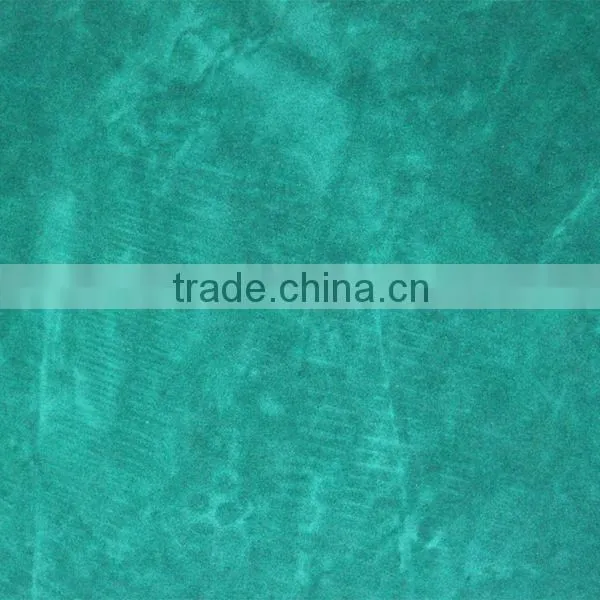 Two side flock PU coated split leather for handbag usage