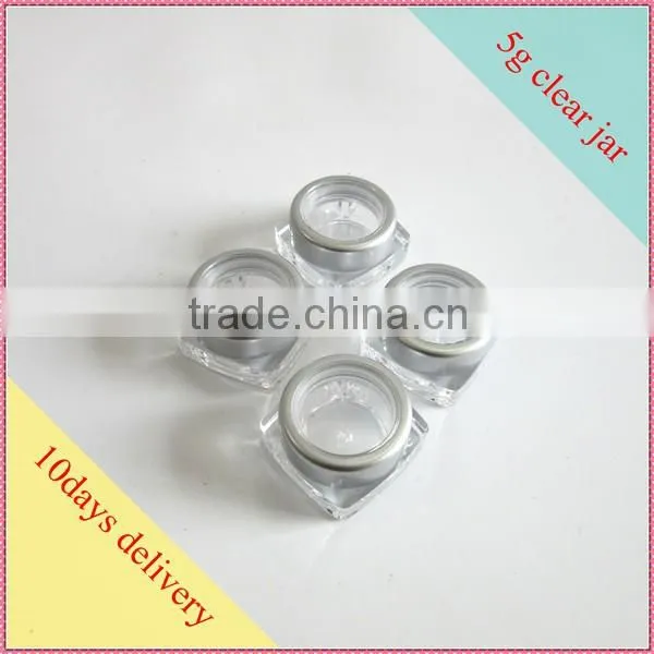 3g 5g 7G 10g Clear Cosmetic Empty Jar Pot Eyeshadow Makeup Face Cream Container