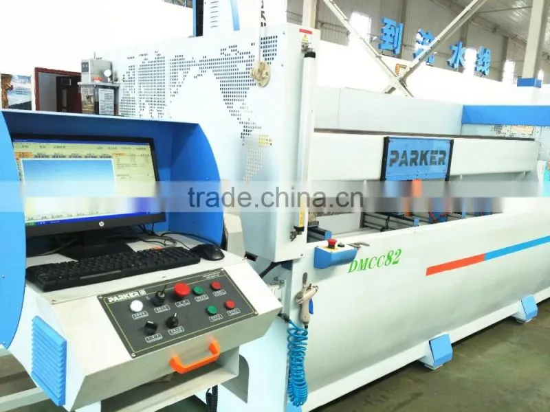 PVC profile cnc control Double Mitre Cutting Saw/upvc window frame cutting machine/PVC profile cutting machine