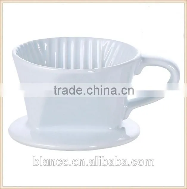 V shape ceramic material coffee dripper with customized logo