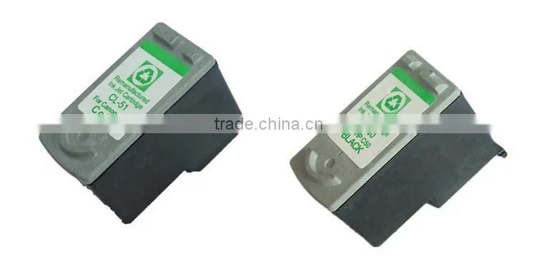 High quality no plug nozzle compatible canon cl51 ink cartridge