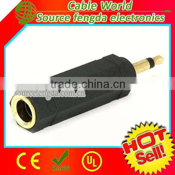 factory wholesale 6.35mm to 3.5mm mono adapter 1/4" Mono audio adapter for microphone