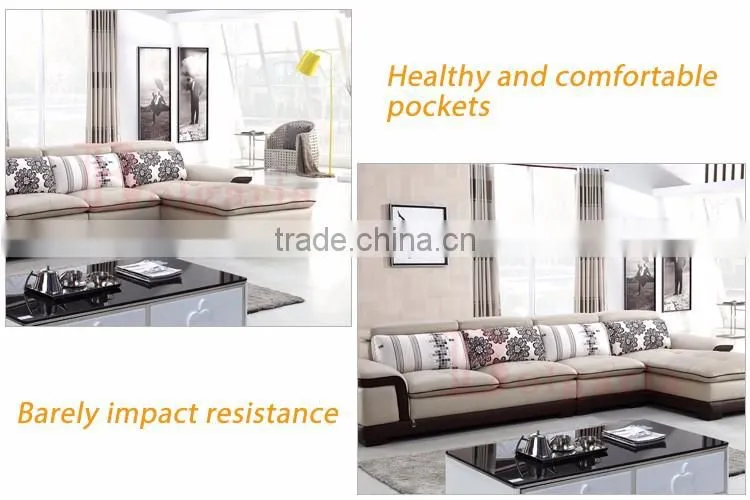 Gold Supplier modern furniture living room small l shaped sofa