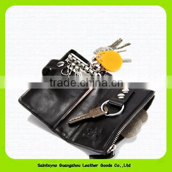 14037 New arrival daily use portable leather car key holder