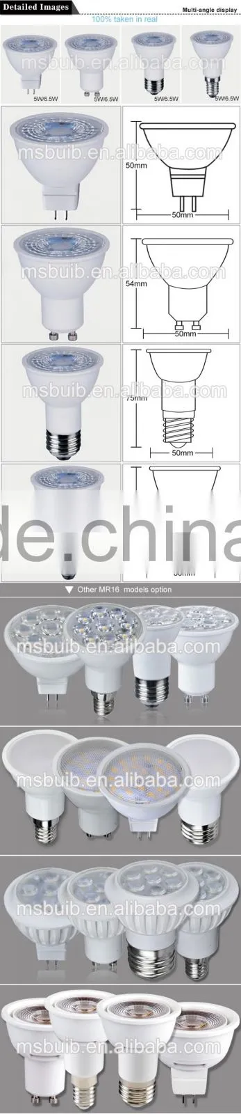 Jiaxing LED spotlight MR16 LED small bulb COB Lens 7W TUV CE approved