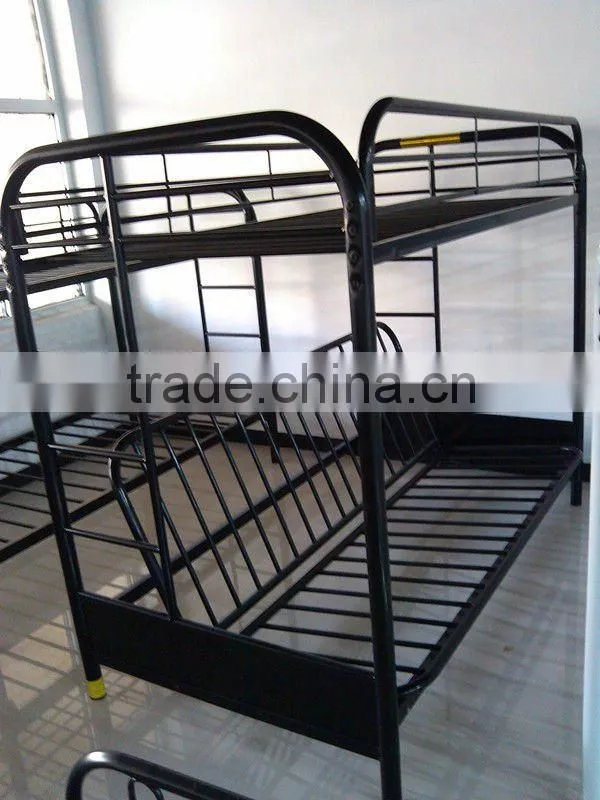2013 New Design Black Metal Bunk Bed with Guard Bar
