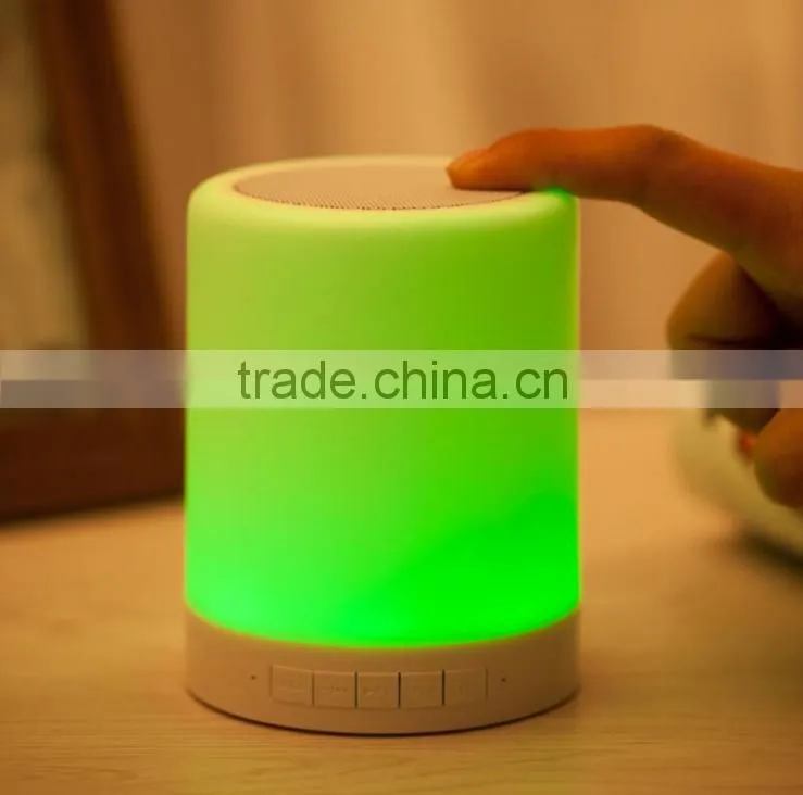 Touch Control Music Table Lamp Wireless Bluetooth Speaker with USB Charge Cable