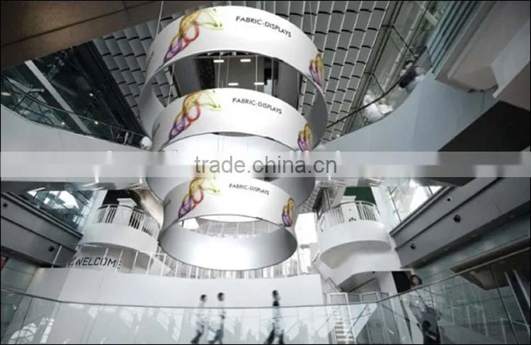Circular Trade Show Welcome Hanging Banner, Ceiling Hanging Banner