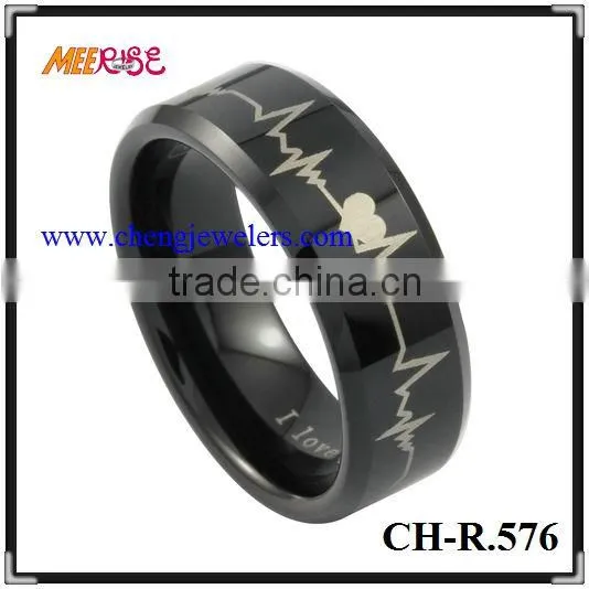 Unique Domed Titanium Ring Pink Masonic High Tech Wedding Rings On sales