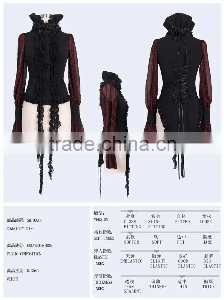 Devil fashion 2015 latest ladies gothic shirt SHT00203